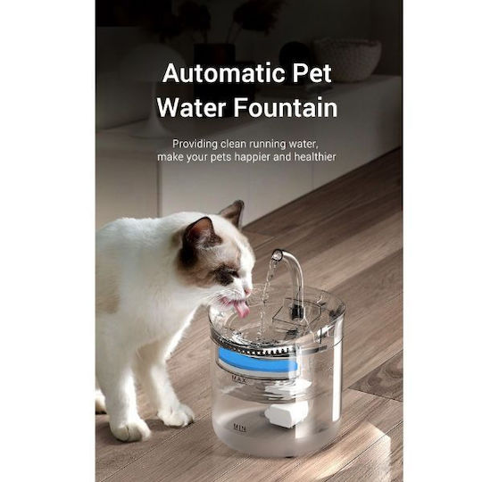 Automat Adăpătoare / Fântână pentru Câine & Pisică 2lt 22cm în Culoare Transparent