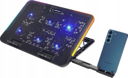 Rampage Sixpower R9 Cooling Pad για Laptop με 6 Ανεμιστήρες και Φωτισμό