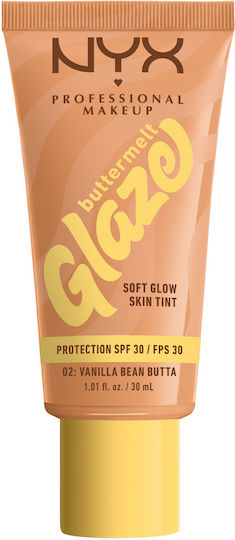 NYX Professional Makeup Buttermelt Glaze Flüssig LSF30 02 Vanilla Bean Butta 30ml