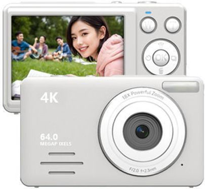 Anytek S7 Compact Φωτογραφική Μηχανή 4K UHD Οπτικού Ζουμ 8x Λευκή