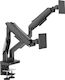 LC-Power LC-EQ-A34B-D Βάση Γραφείου για 2 Οθόνες έως 34" με Βραχίονα
