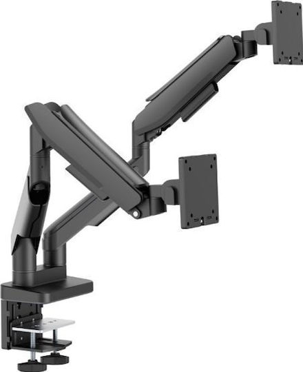 LC-Power LC-EQ-A34B-D Βάση Γραφείου για 2 Οθόνες έως 34" με Βραχίονα