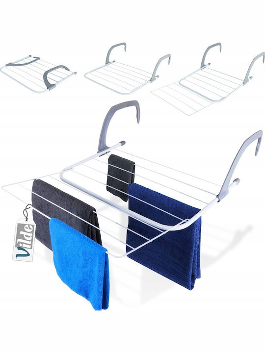 Vilde Metallic Folding Hanging Clothes Drying Rack with Hanging Length 4.6m