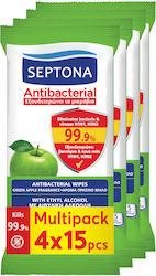 Septona Нежни Кърпички 4x15бр Septona Нежни Кърпички 4x15бр