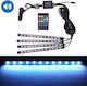4 1 Αυτοκίνητο Universal Colorful Audi Acoustic Led Atmosphere Lights Πολύχρωμο Διακοσμητικό Φωτιστικό Φωτιστικό Λαμπτήρες 48led Smd-5050 Τηλεχειριστήριο Dc 12v 7w