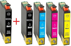 Συμβατό Πακέτο Epson T603XL, C13T03A64010 Πολλαπλό (Color) / Μαύρο