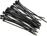 Pack of 100pcs Black Plastic Cable Ties 300x4.8mm