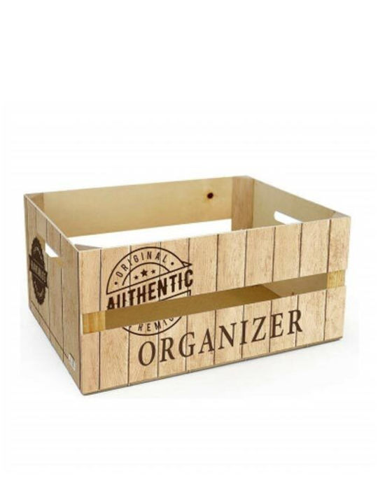 Holzkiste zur dekorativen Aufbewahrung mit Griffen 39x29x15 cm Aria Trade