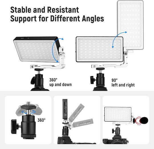 Neewer COB Licht 12W RGB Auf-Kamera mit Lichtstärke Lux 1700
