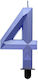 GoDan Geburtstagskerze Nummer "4" in Blau Farbe...