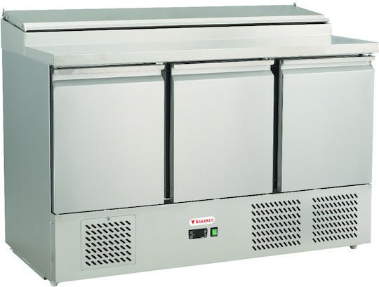 Karamco Английски превод: Stainless Steel Refrigerator Counter 400лт with 3 Doors and Cooling Machine L136.8xW70xH87см Gps300v