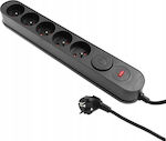 Power Strip with Surge Protection with Cable 3m