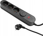 Power Strip with Surge Protection with Cable 5m