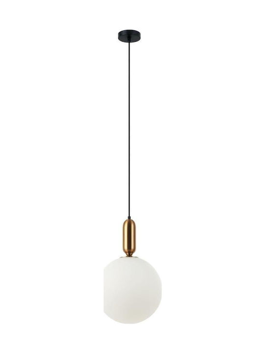 Italux Aldeva Pendant Light Brown for 30 Bulbs E27 30x30cm