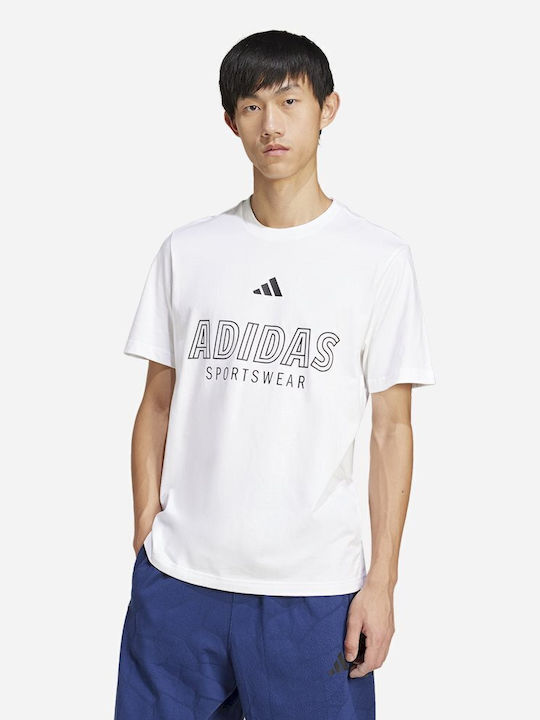 Tiro Linear Αθλητικό T-shirt Λευκό