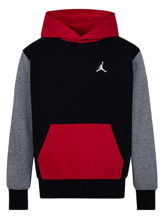 Kinder-Sweatshirt mit Kapuze und Taschen Schwarz