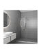 Orabella Serena Duschwand für Dusche mit Schieben Tür 118-120x120cm Sauberes Glas Chrom