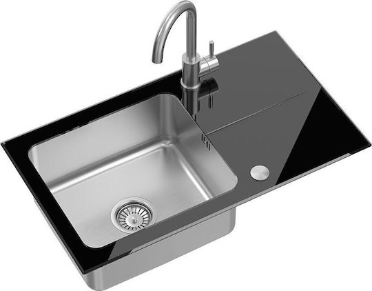 Steiner Drop-In Spüle aus Verbundgranulat B35xT35cm Schwarz