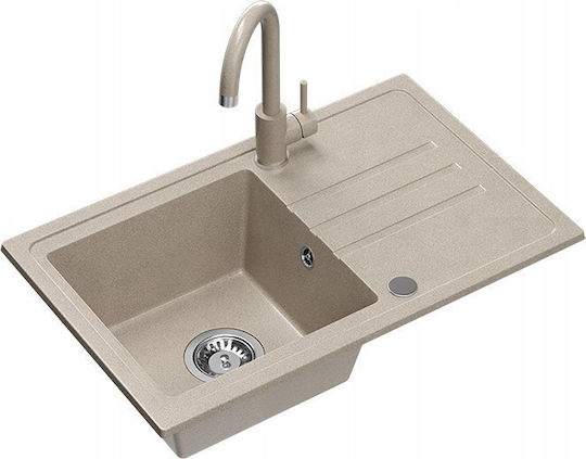 Quadron Drop-In Chiuvetă din Granit Sintetic L70xW44cm Bej