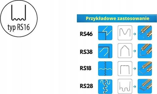 Capse din plastic Dedra tip RS16 0,6 mm mic val 100 bucăți
