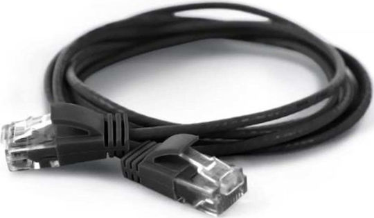 Wantec U/UTP Cat.6a (Gigabit) Καλώδιο Δικτύου Ethernet 0.1m Μαύρο