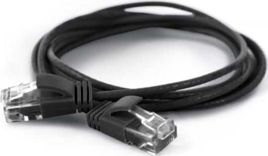 Wantec U/UTP Cat.6a (Gigabit) Καλώδιο Δικτύου Ethernet 0.25m Μαύρο