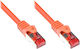 Alcasa S/FTP Cat.6 (Gigabit) Καλώδιο Δικτύου Ethernet 2m Πορτοκαλί