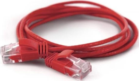 Wantec U/UTP Cat.6a (Gigabit) Мрежов Кабел Ethernet 10м Червен