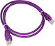 A-LAN U/UTP Cat.6a (Gigabit) Καλώδιο Δικτύου Ethernet 2m Μωβ