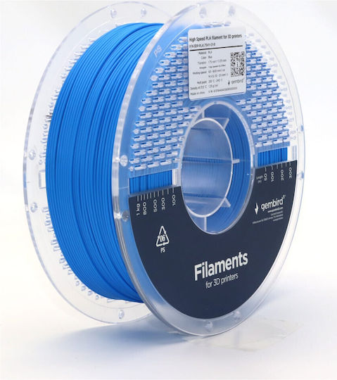Gembird PLA 3D Printer Filament 1.75mm Μπλε 1kg 1τμχ (Spool)