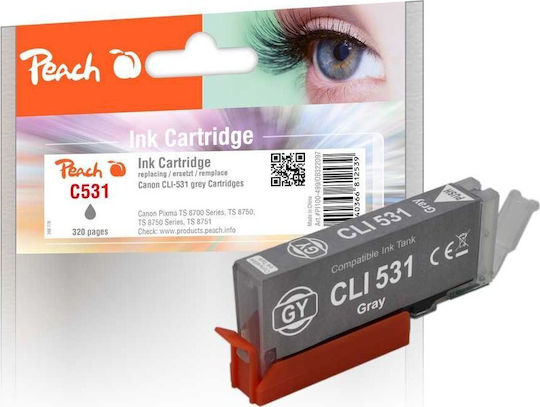 Peach Kompatible Tintenstrahldrucker-Tintenpatrone Canon CLI-531, 6119B001 12.5ml Gray 1Stück