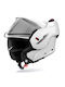 Airoh Mathisse II White Gloss Motorcycle Helmet Flip-Up ECE 22.06 1680gr with Pinlock and Sun Visor
