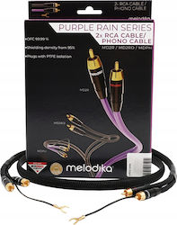 Melodika MDPHD30 2x RCA Мъжки - 2x RCA Мъжки 3м
