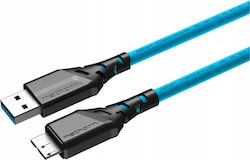 Ednet Regular USB 2.0 σε micro USB 5m Μπλε