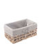 Orion Καλάθι Αποθήκευσης Rattan Γκρι 27x17x13cm