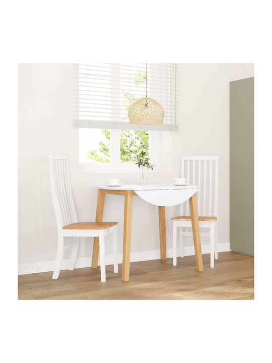 Dining Room Wooden Chair White 41x48.5x101cm 2pcs