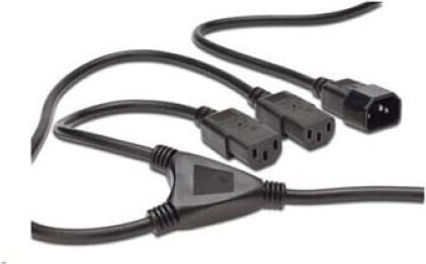 PremiumCord IEC C13 / IEC C14 - IEC C13 / IEC C14 Кабел 2м Черен