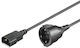 Microconnect IEC C14 / Schuko - IEC C14 / Schuko Cable 1.5m Μαύρο PE130150