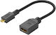 Microconnect Converter HDMI / micro HDMI male to HDMI / micro HDMI female Gold 1pcs
