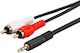 Microconnect Μετατροπέας 3.5mm / RCA male σε 3.5mm / RCA female 1τμχ