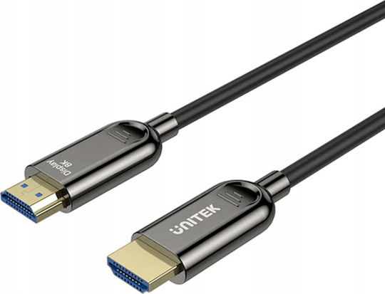 Unitek HDMI 2.1 Ултра Висока Скорост 48Gbps 4K 120Hz HDR VRR HDMI Кабел HDMI Мъжки - HDMI Мъжки 70м Черен