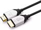 Microconnect HDMI 2.0 Premium High Speed 4K 60Hz HDR Angle Cable HDMI male - HDMI male 10m Μαύρο