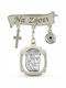 White Gold Baby Safety Pin Charm Pn11237l 14 Karat