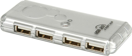 Value USB Хъб 10 Порта USB 2.0 с Връзка USB-A Сребрист