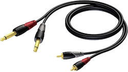 Procab 6,3 мм мъжки - 6,3 мм мъжки 5 м