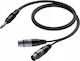 Procab Kabel 2 x XLR-Stecker / XLR-Stecker - 2 x XLR-Stecker / XLR-Stecker Schwarz 1.5m CAB733/1.5