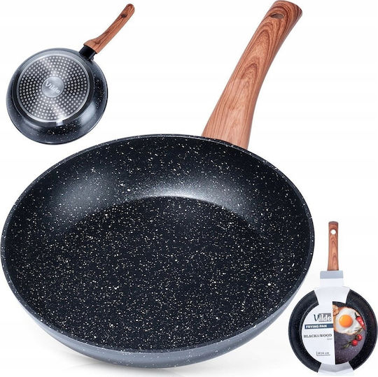 Vilde Non-Stick Pan Interior Coating Granite Granitica 24cm Black