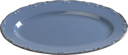 Espiel Liana Plate Shallow Oval Light Blue 30x30cm