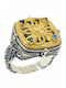 Damen Ring mit Zirkonia aus Silber Vergoldet