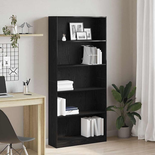 Bücherschrank Schwarze Eiche 80x24x176cm